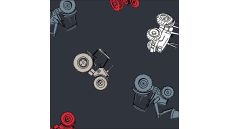 Cotton/EA Jersey Print - Navy