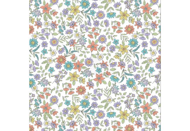 Cotton/EA Jersey - White Floral