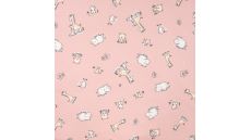 Cotton/EA Jersey - Baby Animals, Rose