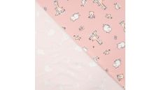 Cotton/EA Jersey - Baby Animals, Rose