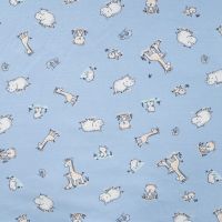 Cotton/EA Jersey - Baby Animals, Blue