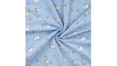 Cotton/EA Jersey - Baby Animals, Blue