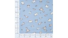 Cotton/EA Jersey - Baby Animals, Blue