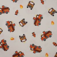 Cotton/EA Jersey - Fire Trucks, Off White