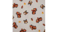 Cotton/EA Jersey - Fire Trucks, Off White
