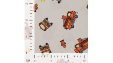Cotton/EA Jersey - Fire Trucks, Off White