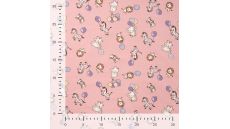 Cotton/EA Jersey Print - Party Animals, Baby Rose