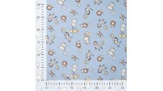 Cotton/EA Jersey Print - Party Animals, Baby Blue