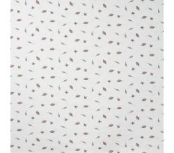 Cotton/EA Jersey Print - Leaves, Off White