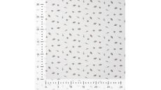 Cotton/EA Jersey Print - Leaves, Off White