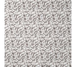 Cotton/EA Jersey Print - Flowers, Off White
