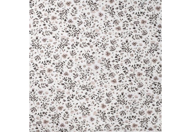 Cotton/EA Jersey Print - Stylish Flowers, Off White