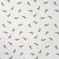 Cotton/EA Jersey Print - Simple Flowers, Off White