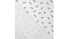Cotton/EA Jersey Print - Simple Flowers, Off White