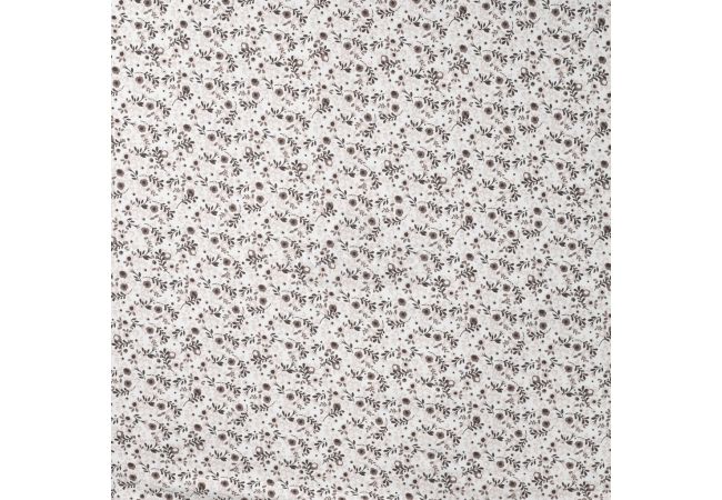 Cotton/EA Jersey Print - Small Flowers, Off White