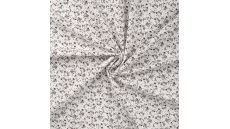Cotton/EA Jersey Print - Small Flowers, Off White