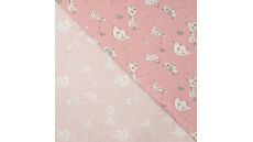 Cotton/EA Jersey Print - Patchwork Animals, Old Rose