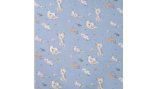 Cotton/EA Jersey Print - Patchwork Animals, Blue