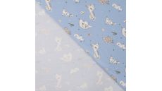 Cotton/EA Jersey Print - Patchwork Animals, Blue
