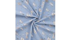 Cotton/EA Jersey Print - Patchwork Animals, Blue