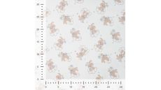 Cotton/EA Jersey Print - Rabbit Hearts, Off White