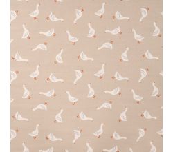 Cotton/EA Jersey Print - Big Ducks, Sand