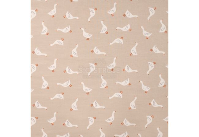 Cotton/EA Jersey Print - Big Ducks, Sand