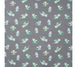 Cotton/EA Jersey Print - Water Colour Dinos