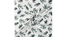 Cotton/EA Jersey Print - Croc, Ecru