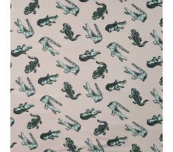 Cotton/EA Jersey Print - Croc, Sand
