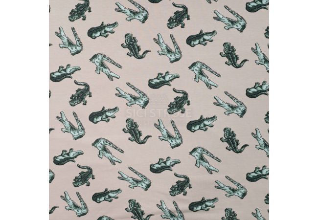 Cotton/EA Jersey Print - Croc, Sand