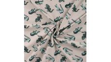 Cotton/EA Jersey Print - Croc, Sand