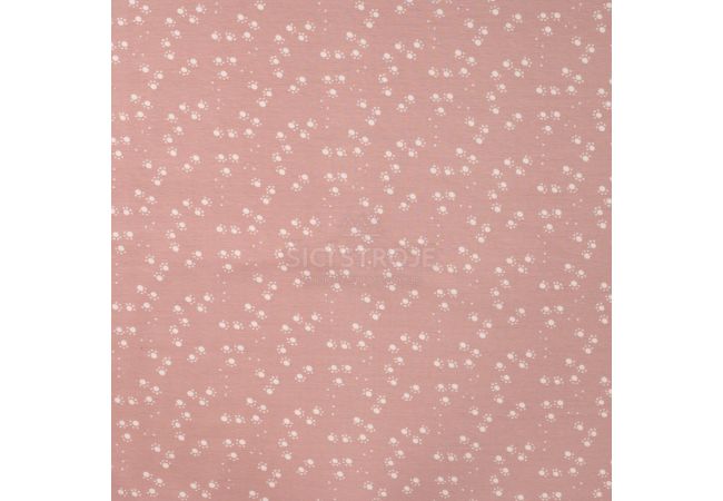 Cotton/EA Jersey Print - Dog Paws, Nude
