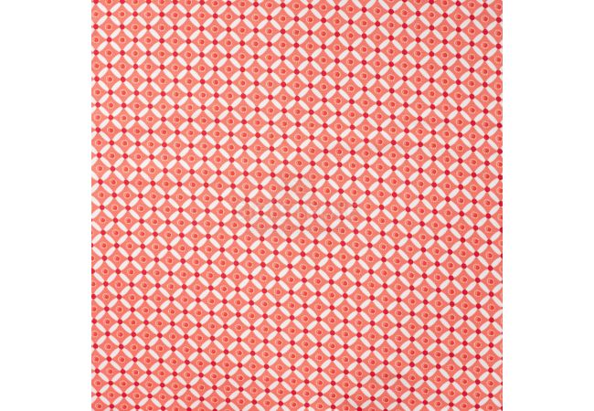 Cotton/EA Jersey Print - Geo Dots, Coral