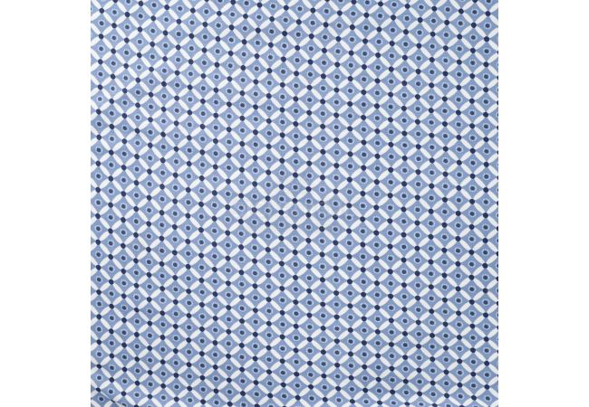 Cotton/EA Jersey Print - Geo Dots, Denim