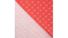 Cotton/EA Jersey Print - Geo Circles, Coral