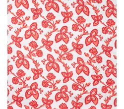 Cotton/EA Jersey Print - Flowers, Coral