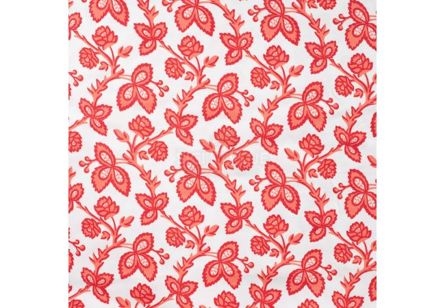 Cotton/EA Jersey Print - Flowers, Coral