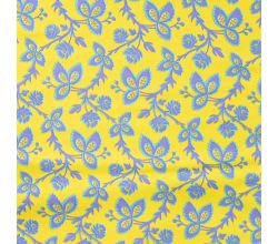 Cotton/EA Jersey Print - Flowers, Ochre