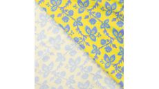 Cotton/EA Jersey Print - Flowers, Ochre