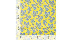 Cotton/EA Jersey Print - Flowers, Ochre