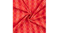 Cotton/EA Jersey Print - Argyle, Coral