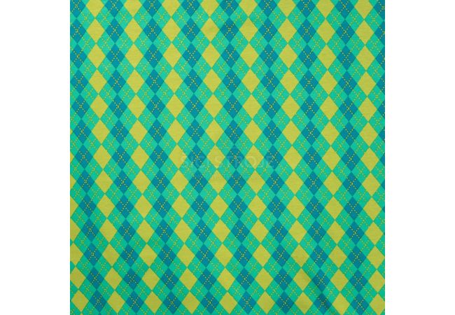Cotton/EA Jersey Print - Argyle, Grass