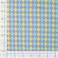 Cotton/EA Jersey Print - Argyle, Ochre