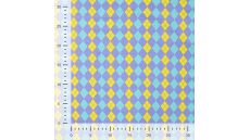 Cotton/EA Jersey Print - Argyle, Ochre