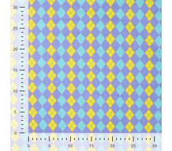 Cotton/EA Jersey Print - Argyle, Ochre