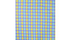 Cotton/EA Jersey Print - Argyle, Ochre
