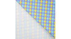 Cotton/EA Jersey Print - Argyle, Ochre