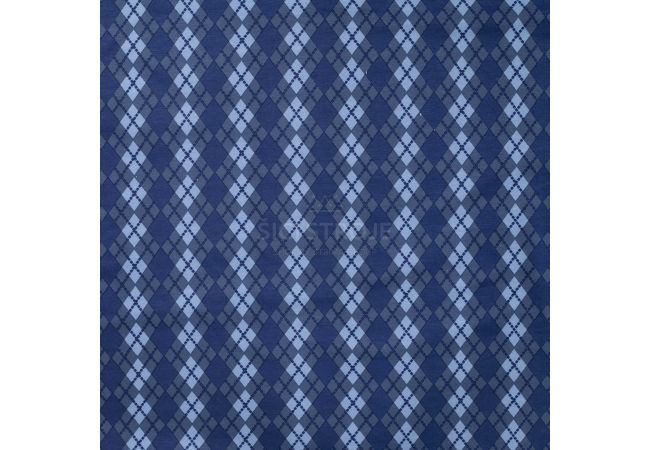 Cotton/EA Jersey Print - Argyle, Denim