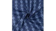 Cotton/EA Jersey Print - Argyle, Denim